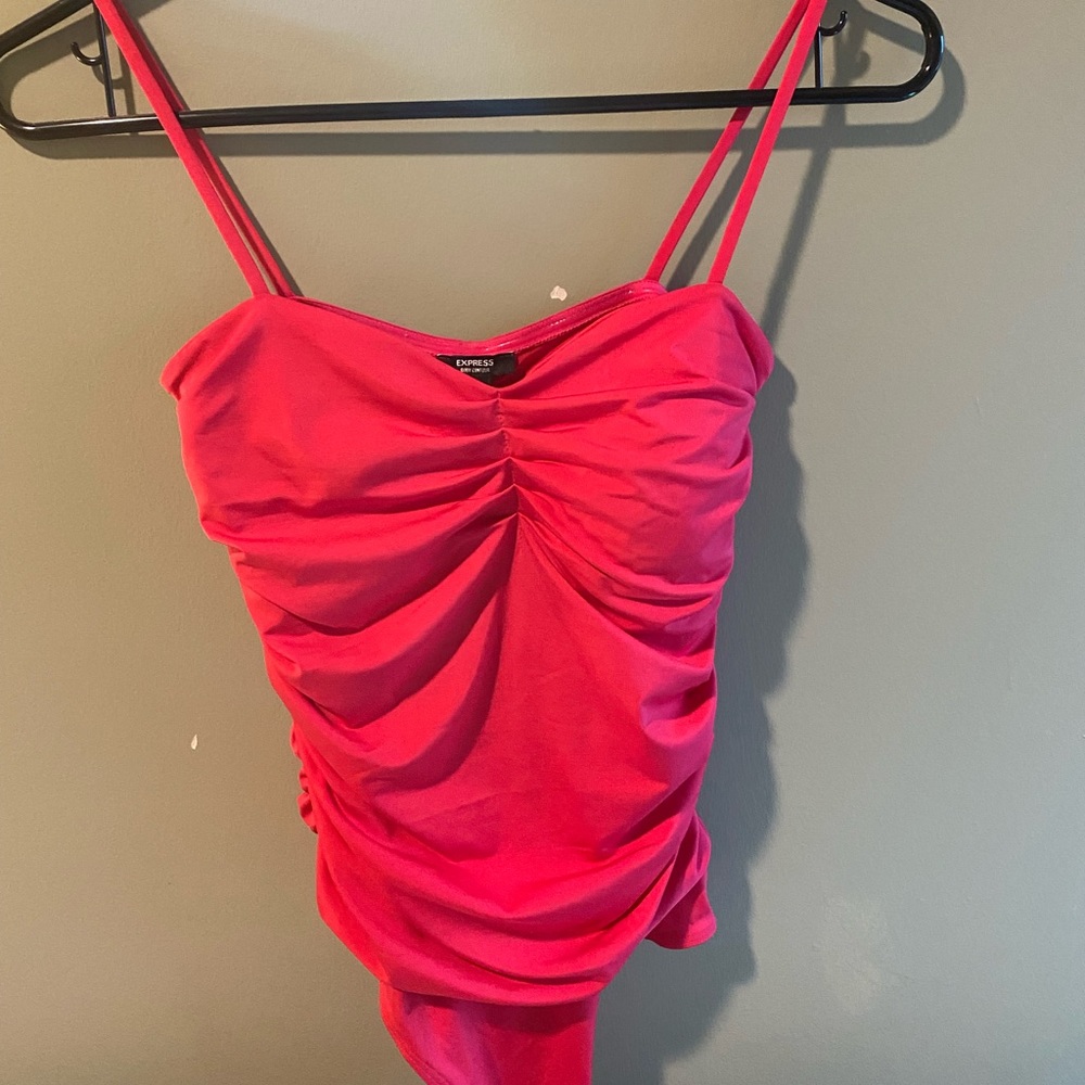express hot pink body suit
